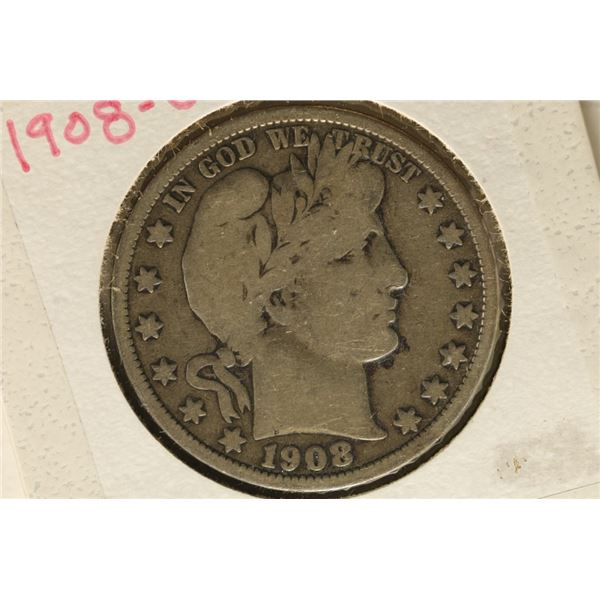 1908-O BARBER HALF DOLLAR VERY GOOD
