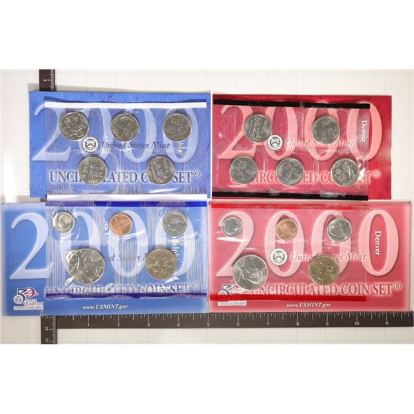 2000 US MINT SET (UNC) P/D (WITH ENVELOPES) &