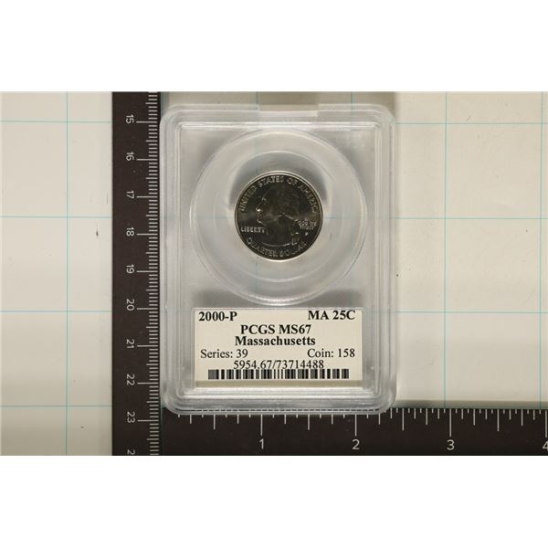 2000-P MASSACHUSETTS QUARTER PCGS MS67