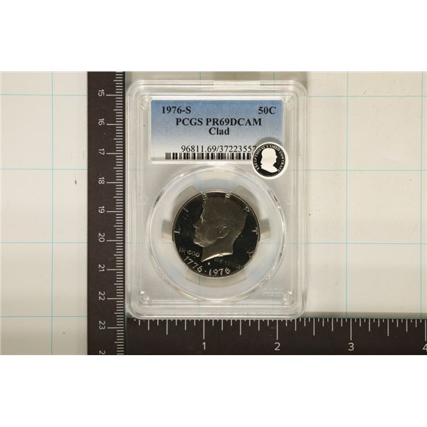 1976-S KENNEDY HALF DOLLAR PCGS PR69 DCAM