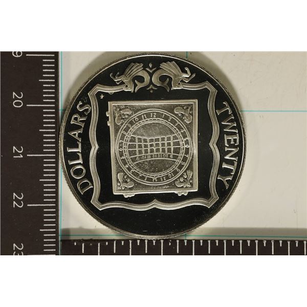 1985 BRITISH VIRGIN ISLANDS SILVER PF $20 COIN