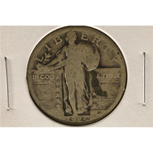 1925 SILVER STANDING LIBERTY QUARTER