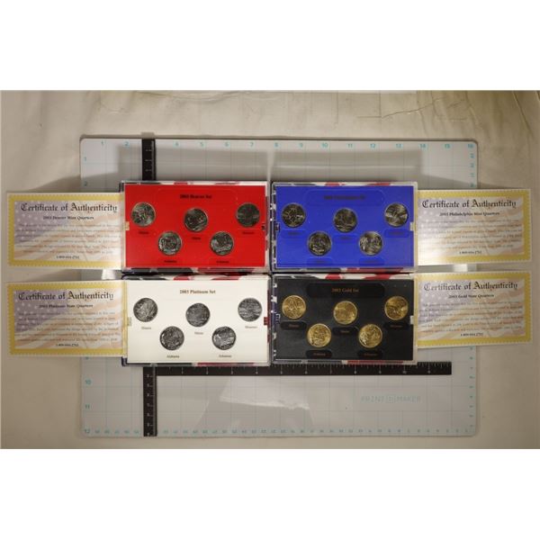 FOUR-2003 US 50 STATE QUARTERS PROOF SETS WITH