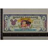 Image 1 : 1993 DISNEY $1 DOLLAR CRISP UNC COLORIZED BILL