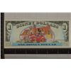 Image 2 : 1993 DISNEY $1 DOLLAR CRISP UNC COLORIZED BILL
