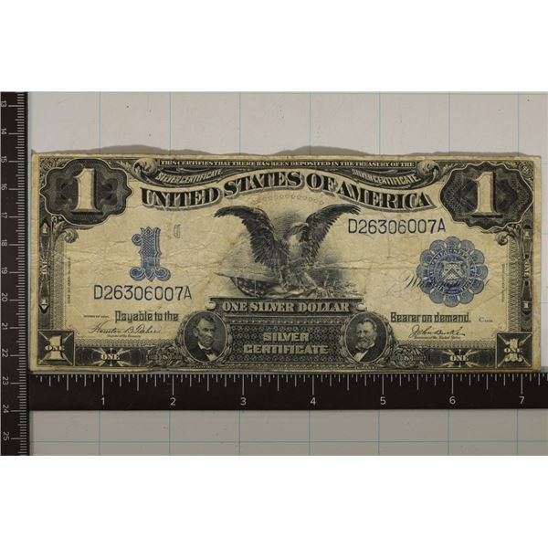 1899 US BLACK EAGLE $1 SILVER CERTIFICATE LARGE