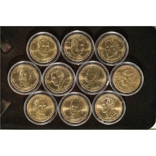 10-UNC US PRESIDENTIAL DOLLARS: MCKINLEY, ARTHUR,