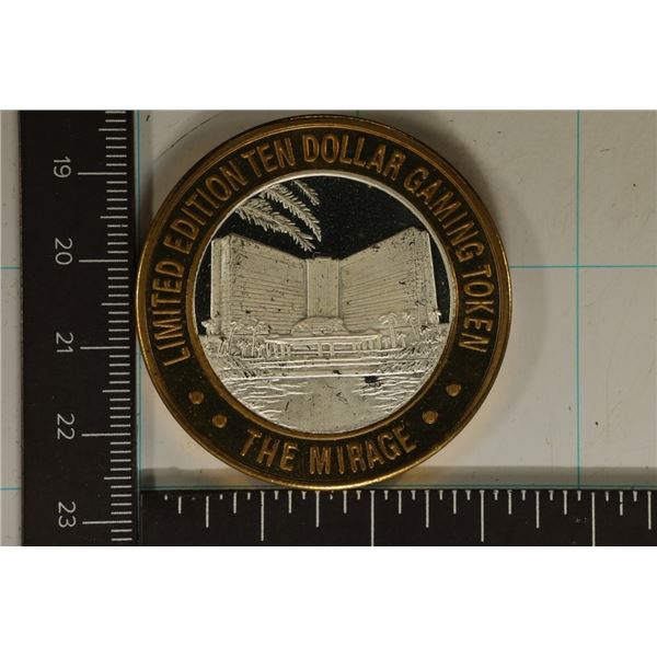 CASINO $10 SILVER TOKEN (UNC) THE MIRAGE