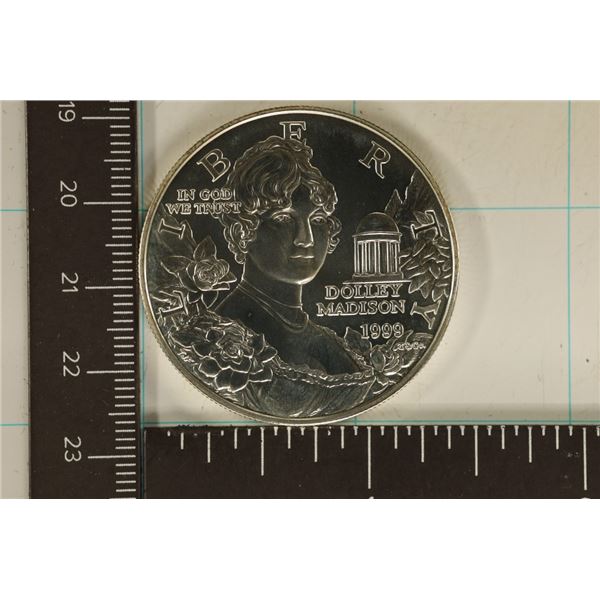 1999-P DOLLEY MADISON US SILVER DOLLAR UNC