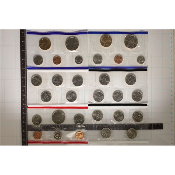 6-PARTIAL UNC SETS: $7.98 FACE VALUE: 1990-D,