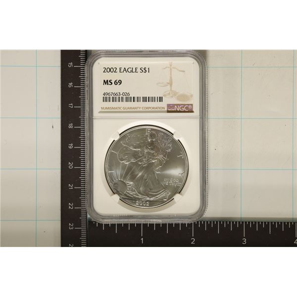 2002 AMERICAN SILVER EAGLE NGC MS69