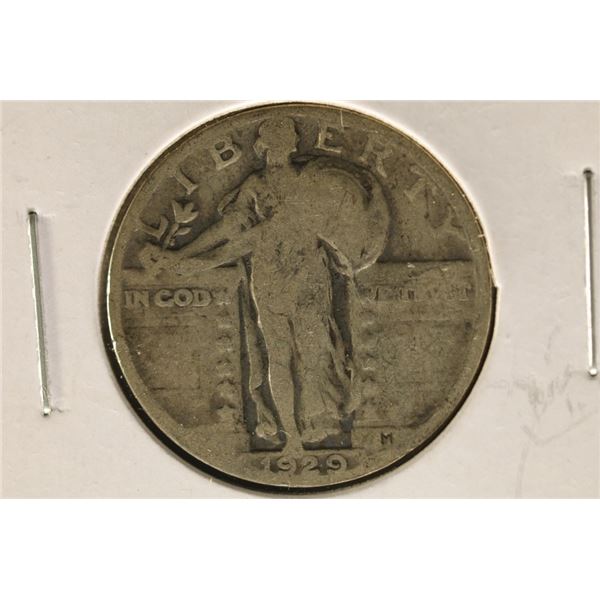 1929 SILVER STANDING LIBERTY QUARTER