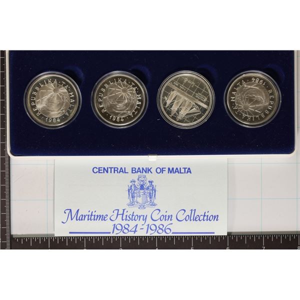 CENTRAL BANK OF MALTA 4 STERLING SILVER PF