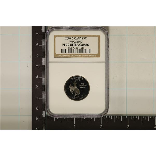 2007-S WYOMING QUARTER NGC PF70 ULTRA CAMEO