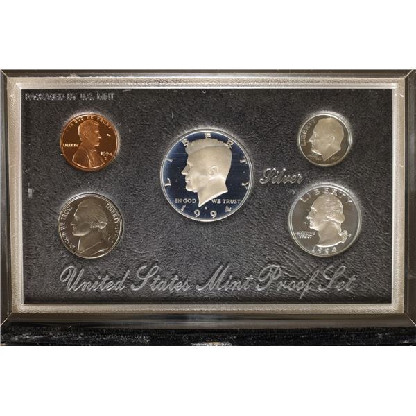 1994 US SILVER PREMIER PROOF SET (WITH BOX) &