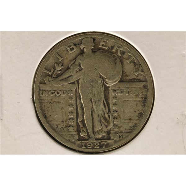 1927 SILVER STANDING LIBERTY QUARTER