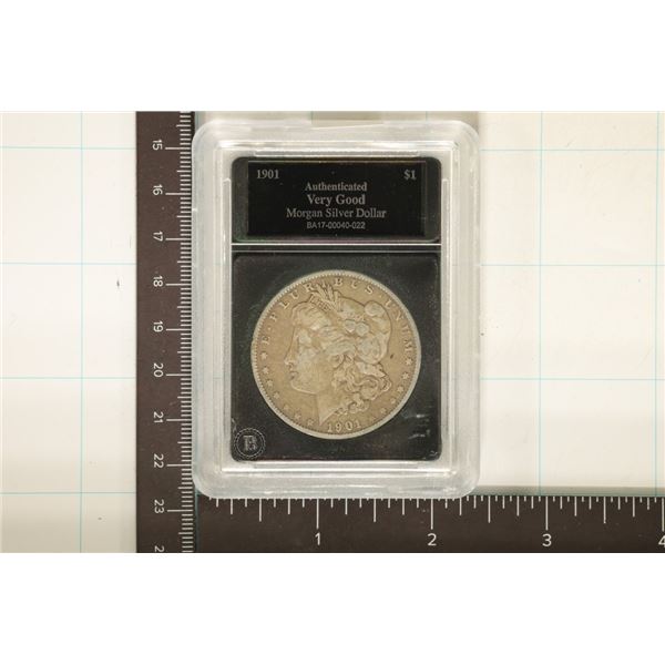 BETTER DATE 1901-O MORGAN SILVER DOLLAR IN SLAB