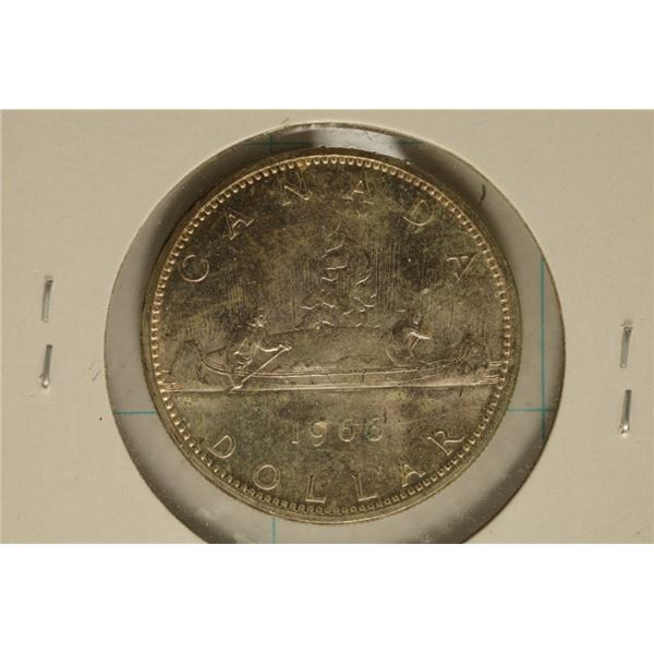 1966 CANADA SILVER DOLLAR .6 OZ. ASW UNC