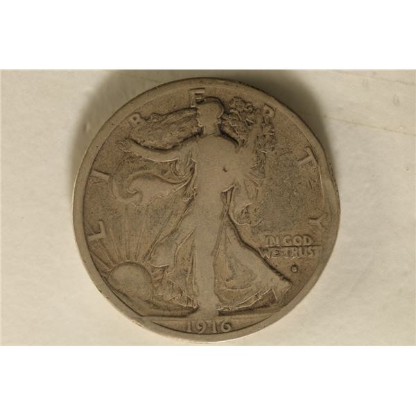 BETTER DATE 1916-S OBVERSE SILVER WALKER
