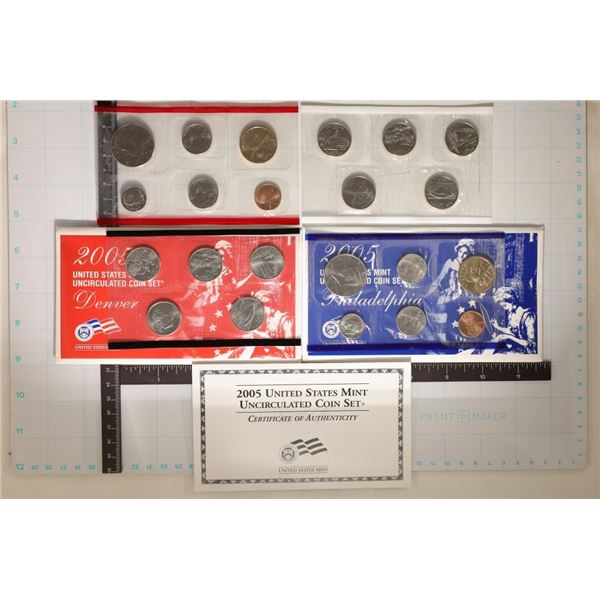 2005 US MINT SET (UNC) P/D (WITH ENVELOPES)