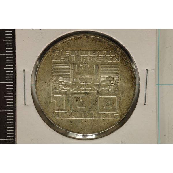 1976 AUSTRIA SILVER 100 SHILLING COIN .493 OZ. ASW