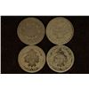 Image 2 : 4 SILVER SEATED LIBERTY DIMES: 1854, 1876, 1891 &