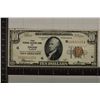 Image 1 : 1929 US $10 NATIONAL CURRENCY, BROWN SEAL TYPE 1