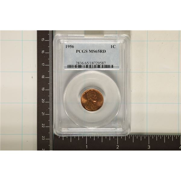1956 LINCOLN WHEAT CENT PCGS MS65RD