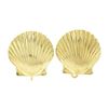 Image 1 : Vintage 14K Yellow Gold Detailed Polished Seashell Shell Screw Back Earrings