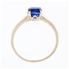 Image 9 : Antique 14k Gold GIA 1.95 ctw NO HEAT Cushion Blue Ceylon Sapphire Solitaire Rin