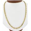 Image 1 : Unisex 18K Yellow Gold 18.75" Faceted Polished Open Cable Link Chain Necklace