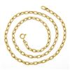 Image 3 : Unisex 18K Yellow Gold 18.75" Faceted Polished Open Cable Link Chain Necklace