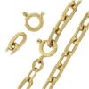 Image 4 : Unisex 18K Yellow Gold 18.75" Faceted Polished Open Cable Link Chain Necklace