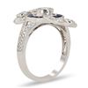 Image 2 : 0.29 ctw Diamond and 0.88 ctw Blue Sapphire Platinum Ring (1.17 ctw Diamonds)