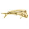 Image 3 : Vintage Craig Drake 18K Gold Emerald Textured Diving Mahi Dolphinfish Brooch Pin