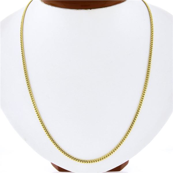 NEW Unisex 14k Yellow Gold 2.8mm Polished Cuban Curb Link 22" Chain Necklace
