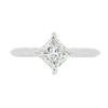Image 5 : NEW 18k Gold 1.10 ctw GIA Princess Diamond Solitaire Knife Edge Engagement Ring