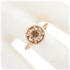 Image 3 : NEW 14k Rose Gold 1.98 ctw Round Morganite Solitaire w/ Twisted Wire Work Ring