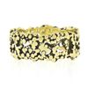Image 4 : Vintage Blackened 18k Yellow Gold Nugget Dots Textured Eternity Wide Band Ring