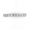 Image 3 : Platinum French Cut Channel 3.0 ctw Diamond Hand Engraved Eternity Band Ring