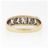 Image 7 : Antique Victorian 14k Rosy Yellow Gold 1.35 ctw 5 Old Mine Cut Diamond Band Ring
