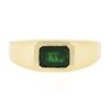 Image 6 : Unisex NEW 14k Yellow Gold .64 ctw Sideways Bezel Set Green Emerald Solitaire Ri
