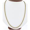 Image 5 : Unisex Classic Solid 14K Gold 24.5" Long 3.1mm Polished Rope Link Chain Necklace