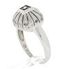 Image 7 : Estate 10K White Gold 0.24 ctw Fancy Brown Diamond Domed Statement Band Ring
