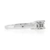 Image 5 : 14k White Gold 0.22 ctw Round Prong Diamond Squared Setting 3 Stone Promise Ring