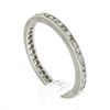 Image 9 : Antique Art Deco Platinum Channel Single Cut Diamond Eternity Wedding Band Ring