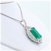 Image 3 : 17.31 ctw Emerald and 2.14 ctw Diamond Platinum Pendant