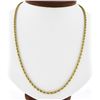 Image 1 : Unisex 14K Yellow Gold 30" Long 3.2mm Polished Solid Rope Chain Necklace 25.47g