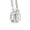 Image 5 : NEW 14k White Gold 0.81 ctw GIA Oval Diamond Solitaire Pendant & Adjustable Chai