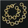 Image 9 : (2) Vintage 18k Gold Interlocking Textured Twisted Wire w/ Diamond Bracelet Set